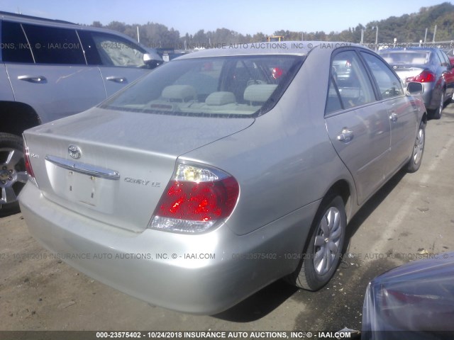 4T1BE32K65U415930 - 2005 TOYOTA CAMRY LE/XLE/SE SILVER photo 4