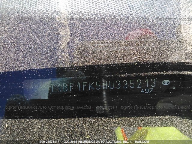 4T1BF1FK5HU335213 - 2017 TOYOTA CAMRY LE/XLE/SE/XSE 灰色 照片 9