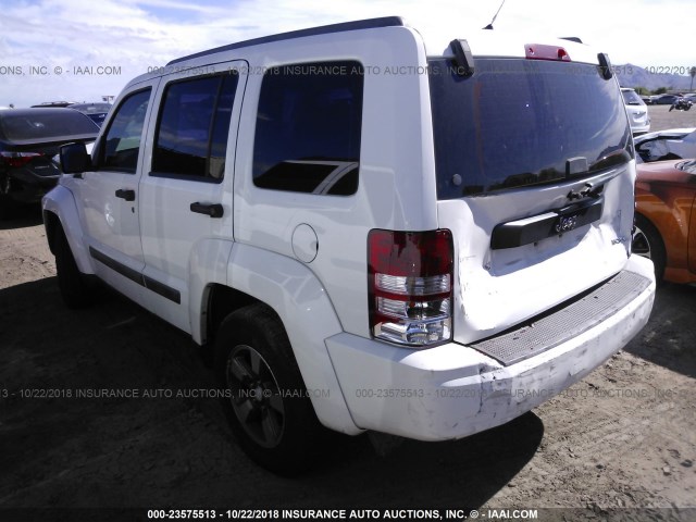 1J8GP28K28W188274 - 2008 JEEP LIBERTY SPORT WHITE photo 3