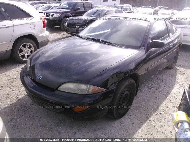 1G1JC1243VM158634 - 1997 CHEVROLET CAVALIER RS BLACK photo 2