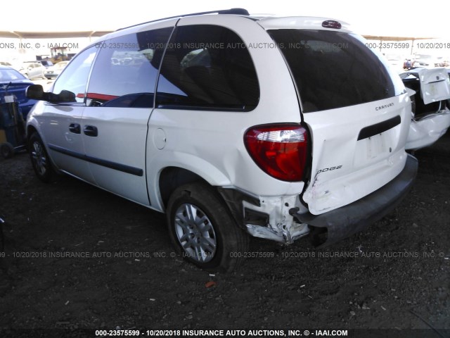 1D4GP25R65B343679 - 2005 DODGE CARAVAN SE WHITE photo 3