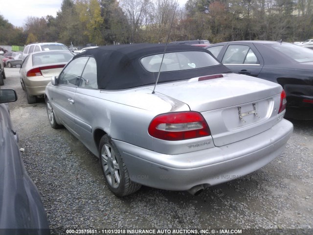 YV1NC56D11J019554 - 2001 VOLVO C70 TURBO SILVER photo 3