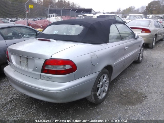 YV1NC56D11J019554 - 2001 VOLVO C70 TURBO SILVER photo 4