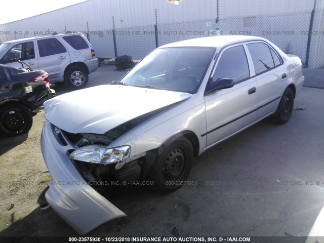 1NXBR12E2YZ349657 - 2000 TOYOTA COROLLA VE/CE/LE 银色 照片 2