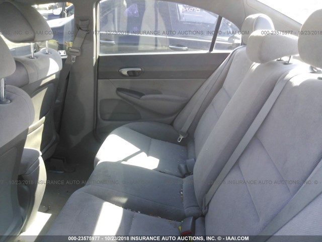 1HGFA46527L000495 - 2007 HONDA CIVIC GX SILVER photo 8