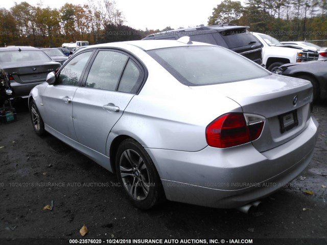 WBAVC73578KX92643 - 2008 BMW 328 XI SULEV SILVER photo 3