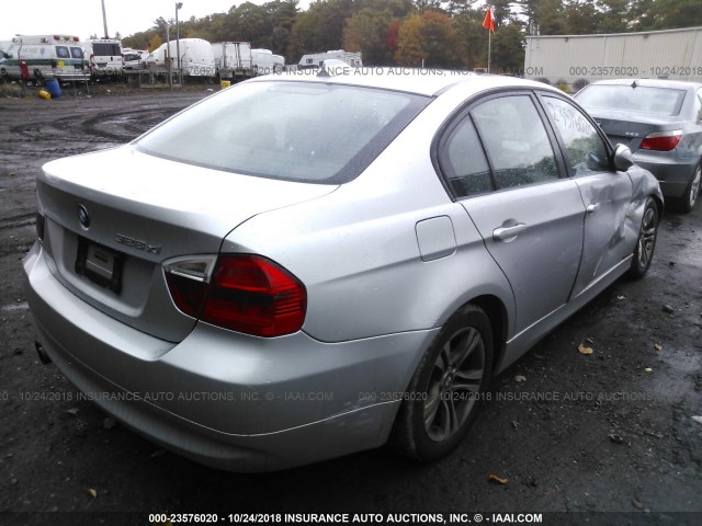 WBAVC73578KX92643 - 2008 BMW 328 XI SULEV SILVER photo 4