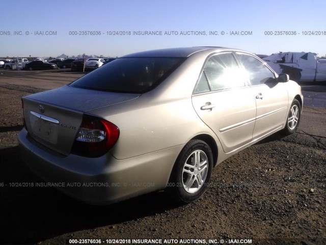 4T1BE32K14U913533 - 2004 TOYOTA CAMRY LE/XLE/SE TAN photo 4