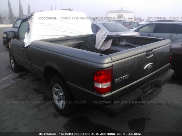 1FTYR10D88PA16483 - 2008 FORD RANGER GRAY photo 3