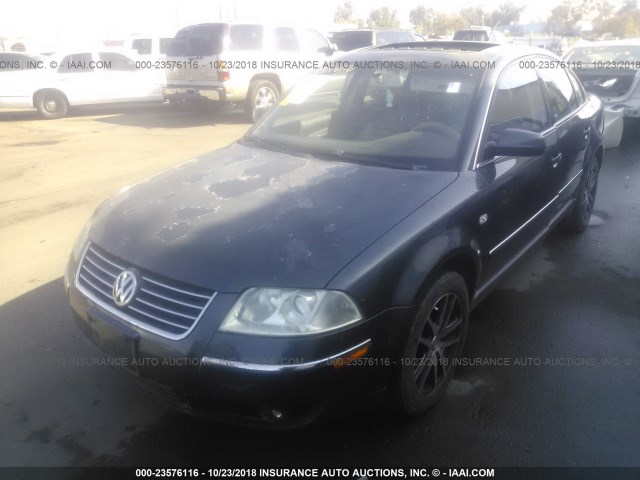 WVWRH63B83P458994 - 2003 VOLKSWAGEN PASSAT GLX BLUE photo 2