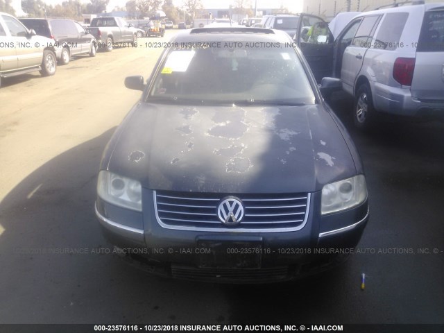 WVWRH63B83P458994 - 2003 VOLKSWAGEN PASSAT GLX BLUE photo 6