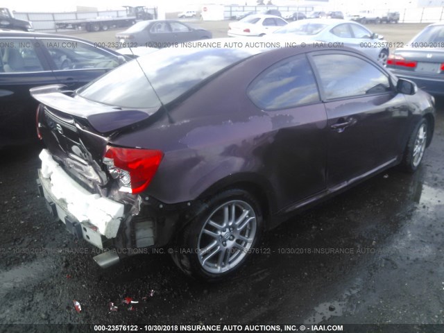 JTKDE177370188124 - 2007 TOYOTA SCION TC 栗色 照片 4