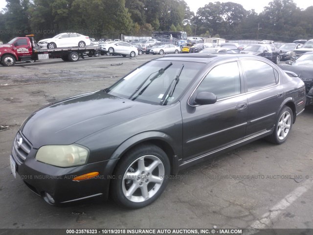 JN1DA31A22T312574 - 2002 NISSAN MAXIMA GLE/SE GRAY photo 2