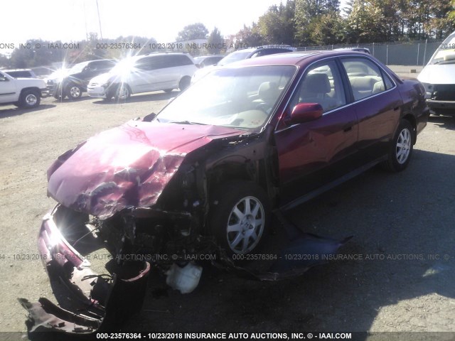 1HGCG66812A154563 - 2002 HONDA ACCORD EX/SE RED photo 2