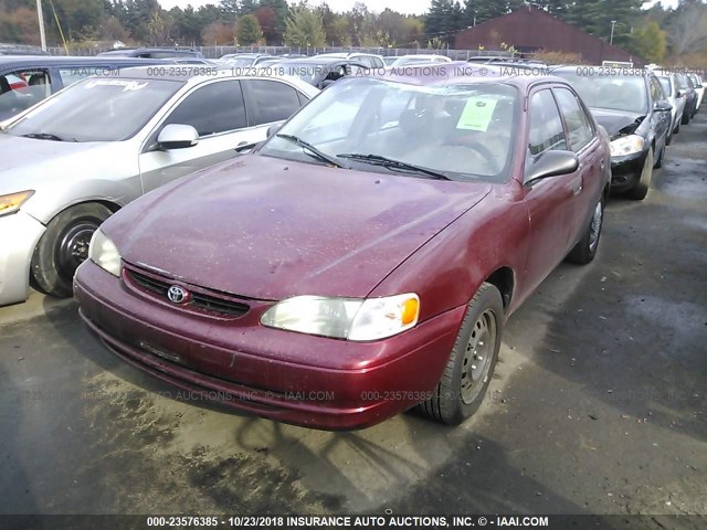 2T1BR12E7XC251675 - 1999 TOYOTA COROLLA VE/CE/LE RED photo 2