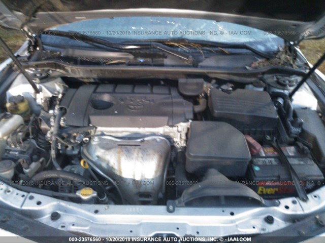 4T1BF3EK6BU689682 - 2011 TOYOTA CAMRY SE/LE/XLE ვერცხლისფერი ფოტო 10