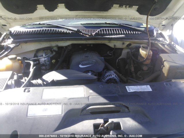 1GCHC23U41F107328 - 2001 CHEVROLET SILVERADO C2500 HEAVY DUTY WHITE photo 10