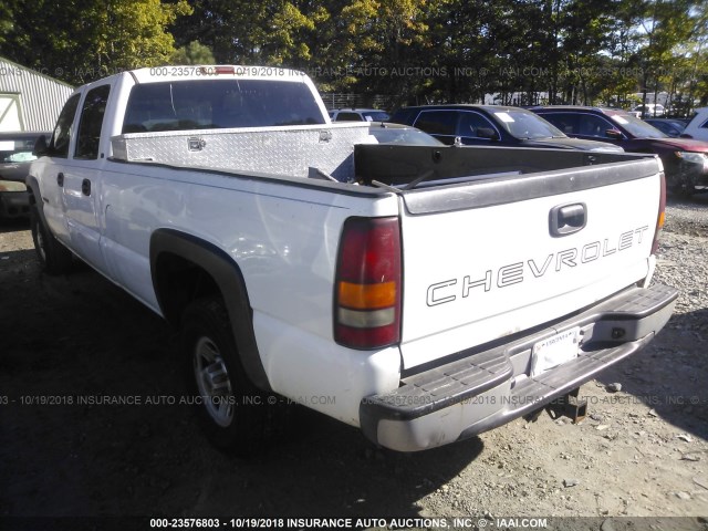 1GCHC23U41F107328 - 2001 CHEVROLET SILVERADO C2500 HEAVY DUTY WHITE photo 3