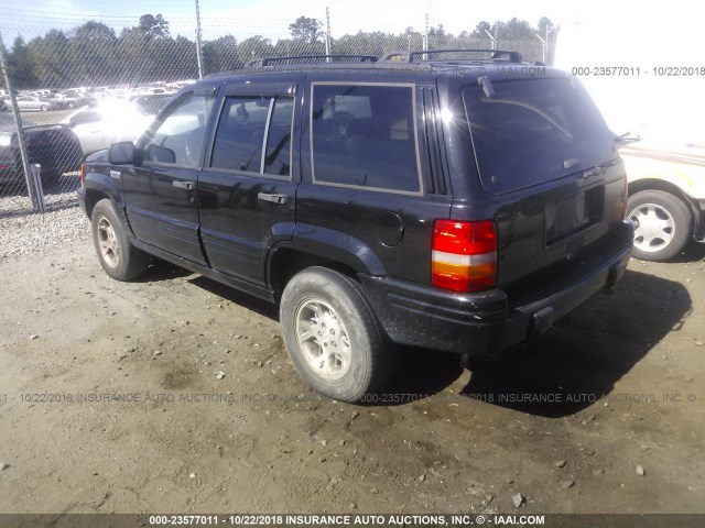 1J4FX78S7VC719301 - 1997 JEEP GRAND CHEROKEE LIMITED BLACK photo 3