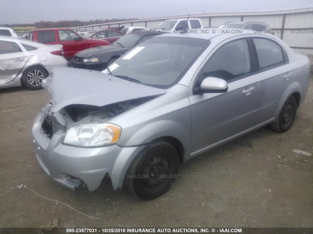KL1TD5DE5AB048711 - 2010 CHEVROLET AVEO LS/LT Արծաթագույն լուսանկար 2
