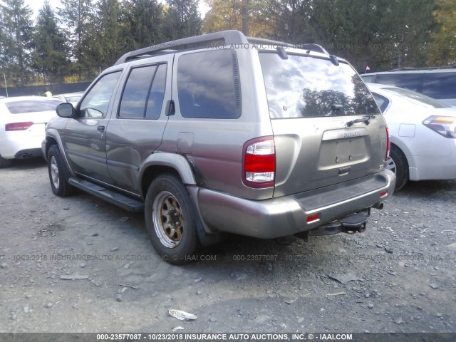 JN8DR09Y63W811923 - 2003 NISSAN PATHFINDER LE/SE GRAY photo 3