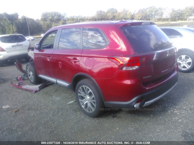 JA4AZ3A32GZ031870 - 2016 MITSUBISHI OUTLANDER SE/SEL RED photo 3