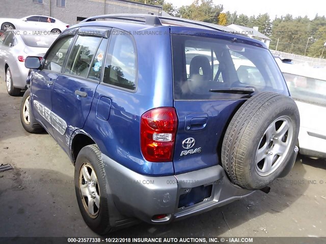 JTEHD20V546003313 - 2004 TOYOTA RAV4 BLUE photo 3