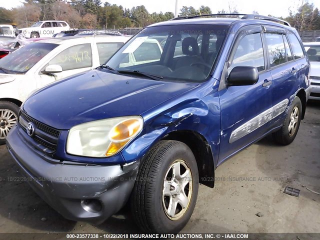 JTEHD20V546003313 - 2004 TOYOTA RAV4 BLUE photo 6