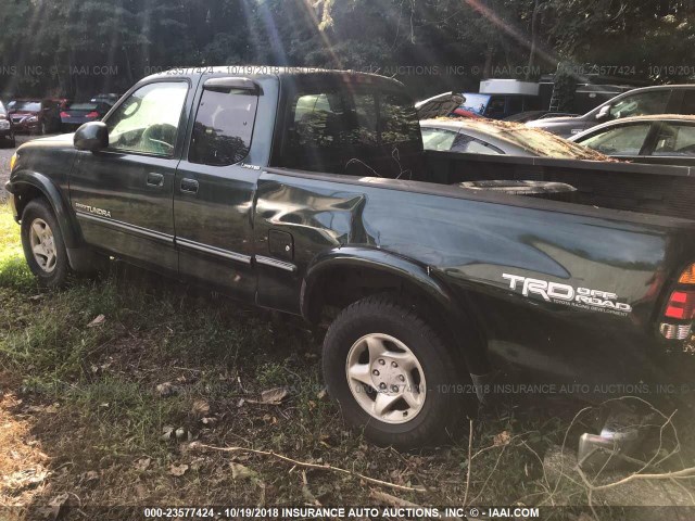 5TBBT48111S179418 - 2001 TOYOTA TUNDRA ACCESS CAB LIMITED GREEN photo 3