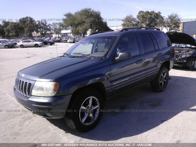 1J4GW58N51C637888 - 2001 JEEP GRAND CHEROKEE LIMITED GRAY photo 2