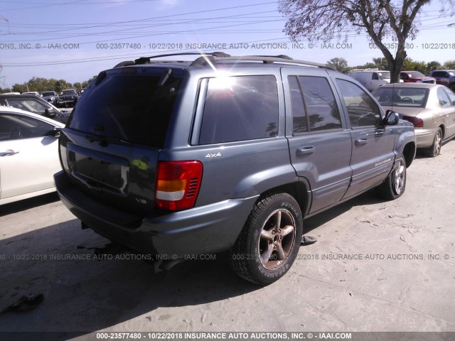 1J4GW58N51C637888 - 2001 JEEP GRAND CHEROKEE LIMITED GRAY photo 4