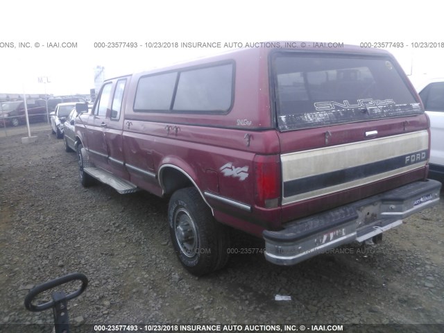 1FTHX26G2NKB75764 - 1992 FORD F250 RED photo 3