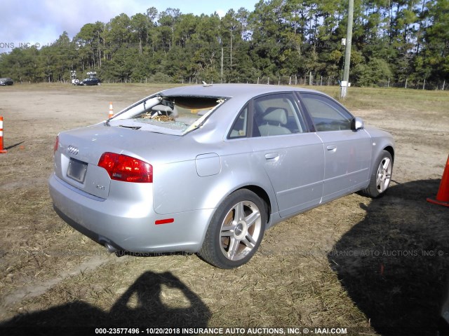 WAUAF78EX7A133412 - 2007 AUDI A4 2/TURBO SILVER photo 4