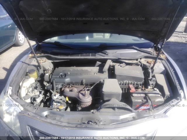 4T1BE46K38U779811 - 2008 TOYOTA CAMRY CE/LE/XLE/SE GRAY photo 10
