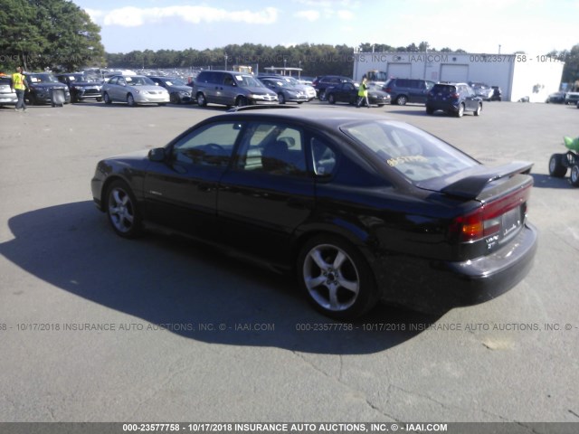 4S3BE6561Y7214234 - 2000 SUBARU LEGACY GT LIMITED BLACK photo 3