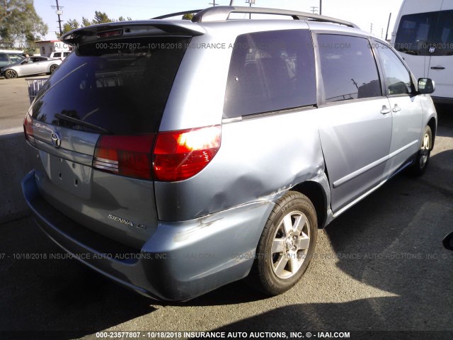 5TDZA23C95S266546 - 2005 TOYOTA SIENNA CE/LE Light Blue photo 4