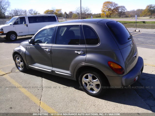 3C8FY68B12T223583 - 2002 CHRYSLER PT CRUISER GRAY photo 3