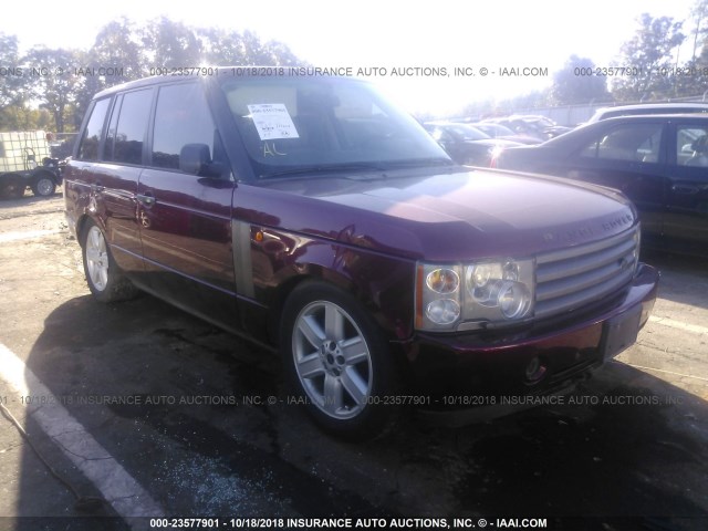 SALME11434A158240 - 2004 LAND ROVER RANGE ROVER HSE BURGUNDY photo 1