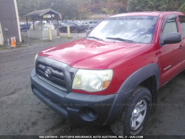 5TEUU42N65Z104683 - 2005 TOYOTA TACOMA ACCESS CAB Қызыл фото 6