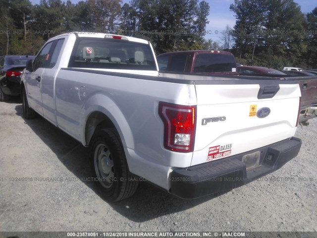 1FTEX1CPXGKF55553 - 2016 FORD F150 SUPER CAB WHITE photo 3