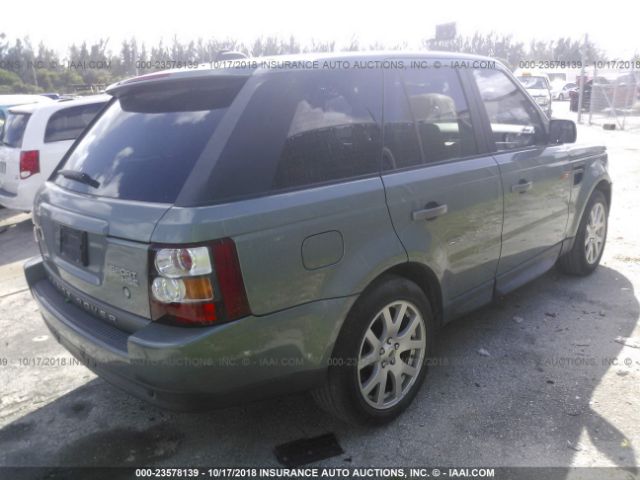 SALSK25487A991150 - 2007 LAND ROVER RANGE ROVER SPORT HSE GREEN photo 4