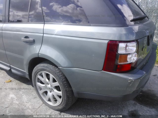 SALSK25487A991150 - 2007 LAND ROVER RANGE ROVER SPORT HSE GREEN photo 6