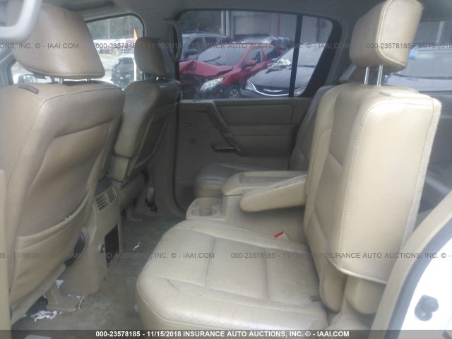 5N1AA08A35N713169 - 2005 NISSAN ARMADA WHITE photo 8