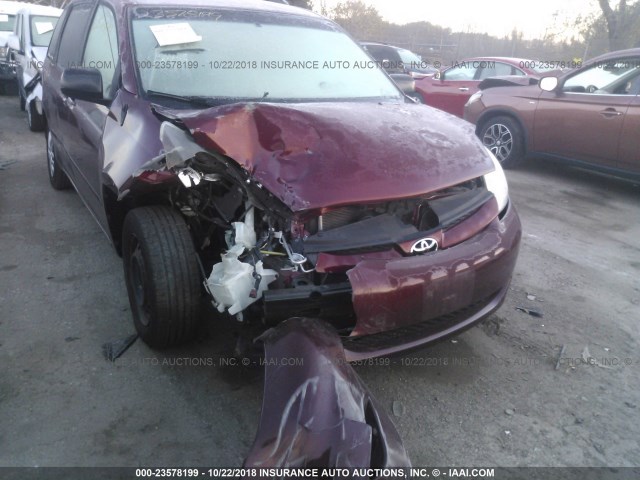 5TDZK23C68S102897 - 2008 TOYOTA SIENNA CE/LE MAROON photo 6