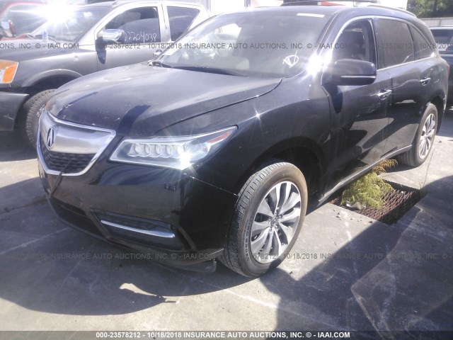 5FRYD4H48FB015909 - 2015 ACURA MDX TECHNOLOGY BLACK photo 2