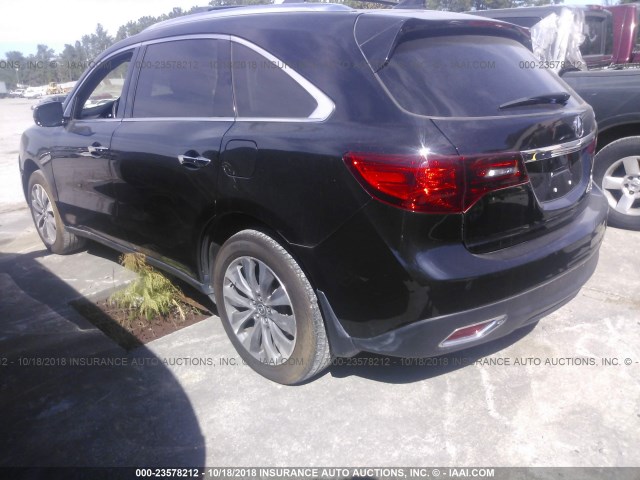 5FRYD4H48FB015909 - 2015 ACURA MDX TECHNOLOGY BLACK photo 3