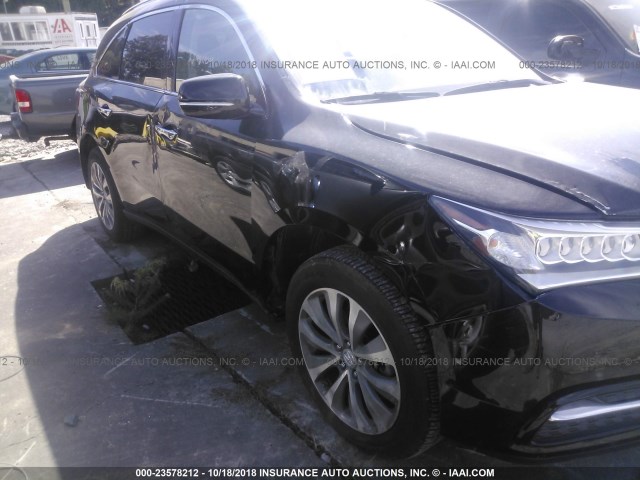 5FRYD4H48FB015909 - 2015 ACURA MDX TECHNOLOGY BLACK photo 6