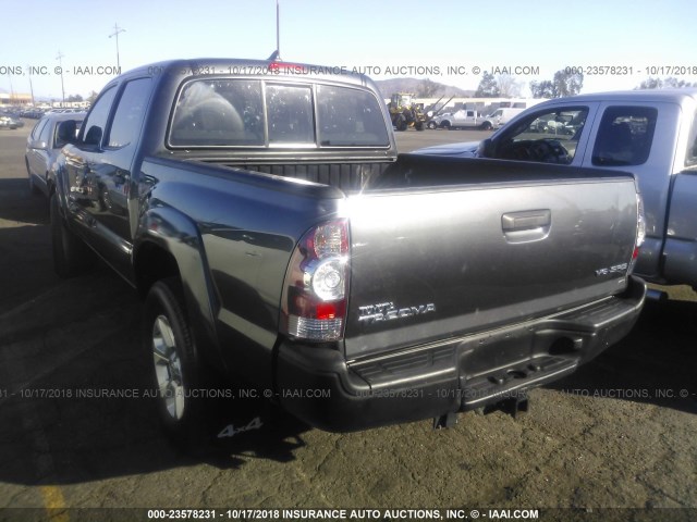 5TFLU4EN4FX128030 - 2015 TOYOTA TACOMA DOUBLE CAB/TRD PRO GRAY photo 3