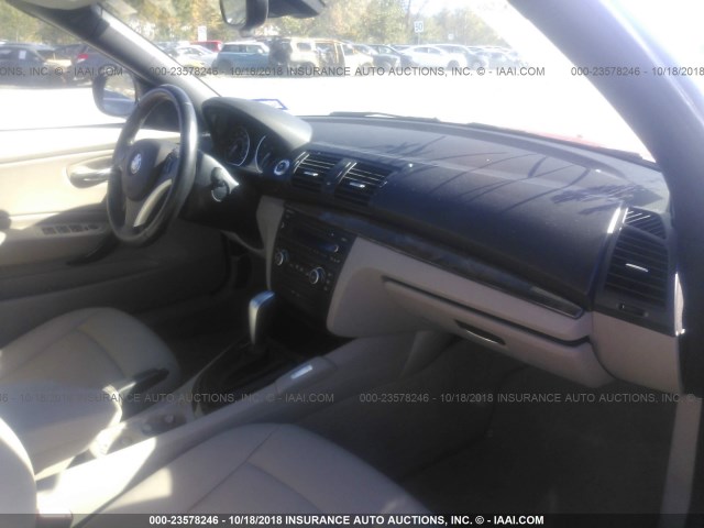 WBAUL7C58BVM79439 - 2011 BMW 128 I RED photo 5