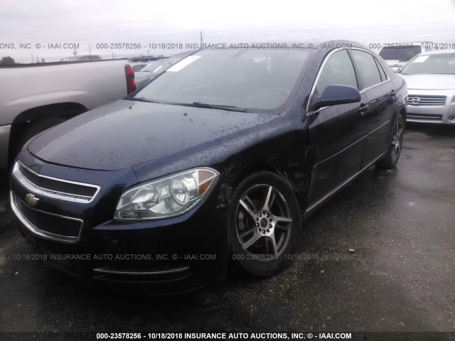 1G1ZC5EB8AF300592 - 2010 CHEVROLET MALIBU 1LT BLUE photo 2
